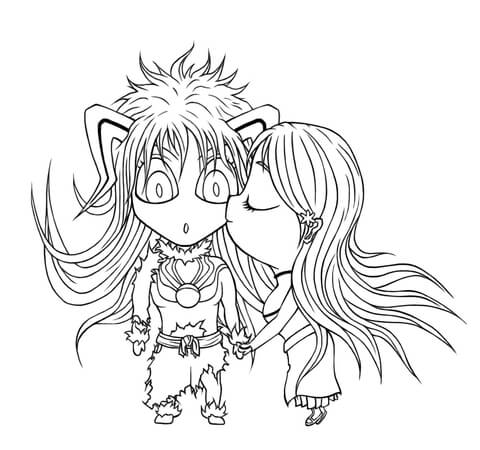 Ichihime Chibi Coloring Page